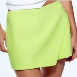Zara lime green / yellow Mini Skort